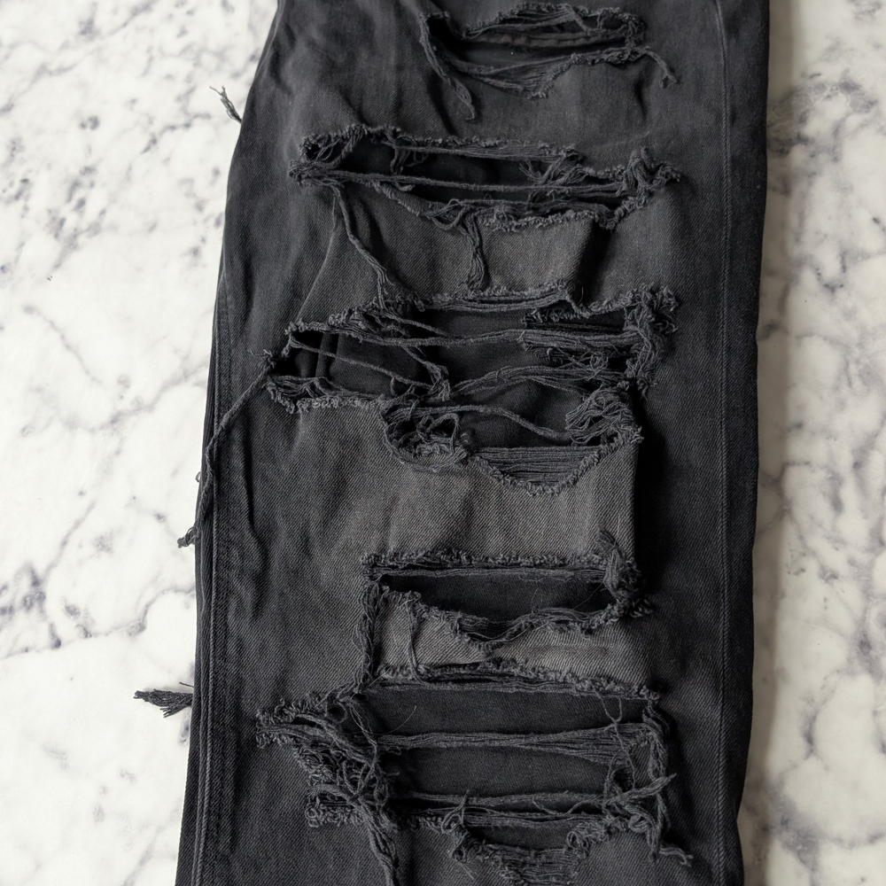 American Eagle Outfitters Ripped Black Skinny Jeans Strigid 16L
